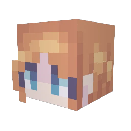 Esria Minecraft avatar head, 3D render