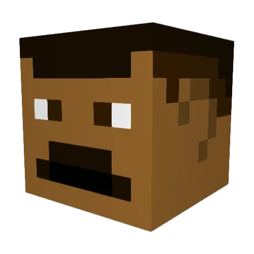 Esseanes Minecraft avatar head, 3D render