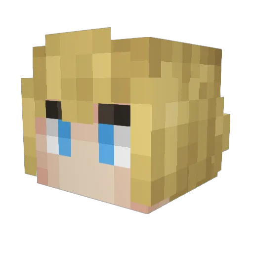 Essiame Minecraft avatar head, 3D render