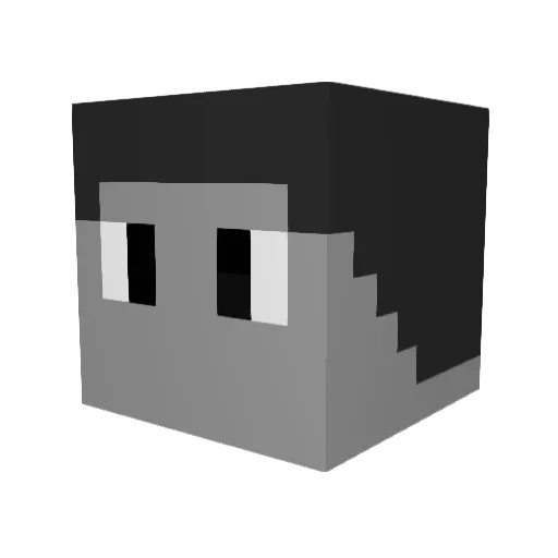 Essibootzi Minecraft avatar head, 3D render