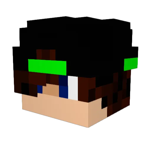 Esspkid Minecraft avatar head, 3D render