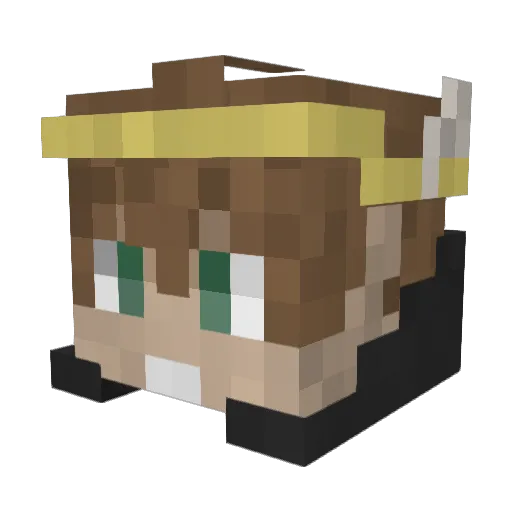 EstSolo Minecraft avatar head, 3D render