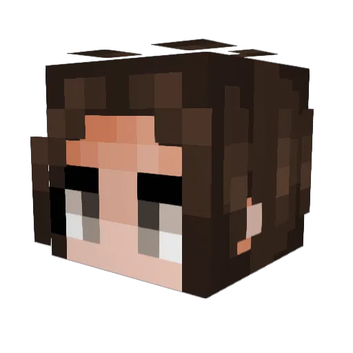 EstaQ Minecraft avatar head, 3D render