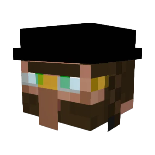 Estafador Minecraft avatar head, 3D render