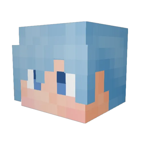 Estakliver Minecraft avatar head, 3D render