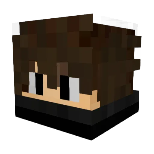 Estante Minecraft avatar head, 3D render