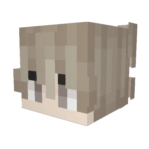 Estarisca Minecraft avatar head, 3D render