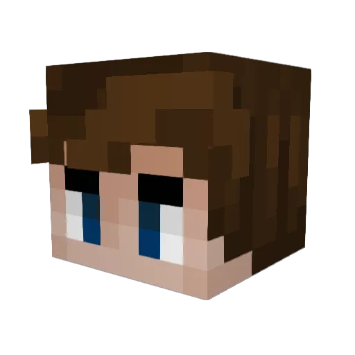 Estatic06 Minecraft avatar head, 3D render