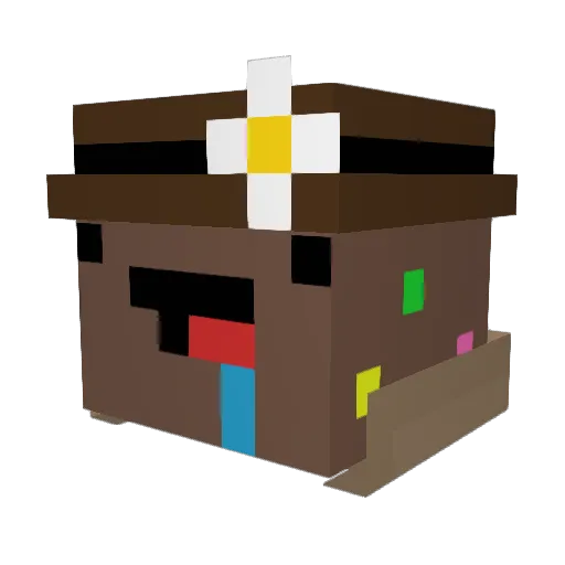 Este1312 Minecraft avatar head, 3D render