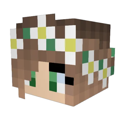 Estealla Minecraft avatar head, 3D render