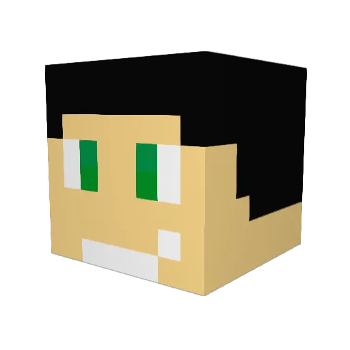 EstebanSamurai Minecraft avatar head, 3D render