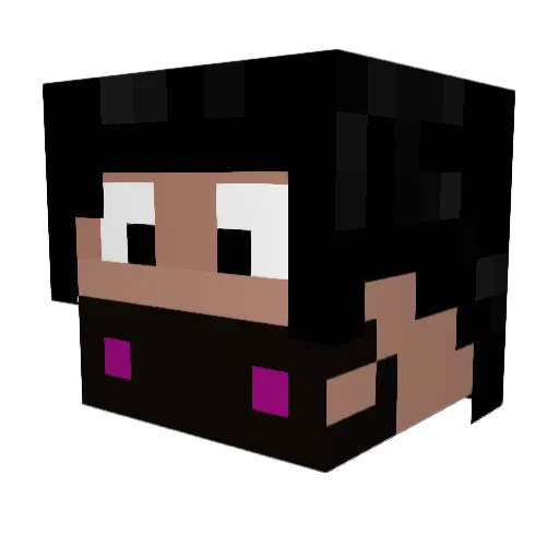 Esteblook Minecraft avatar head, 3D render
