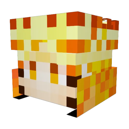 Estebou2000 Minecraft avatar head, 3D render