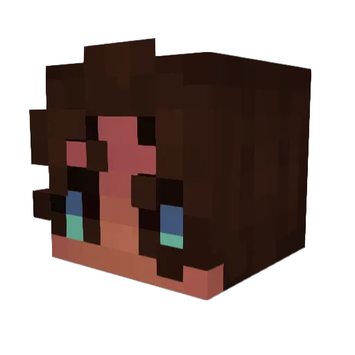 Esteflyz Minecraft avatar head, 3D render
