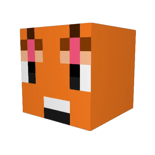 Esteisi Minecraft avatar head, 3D render