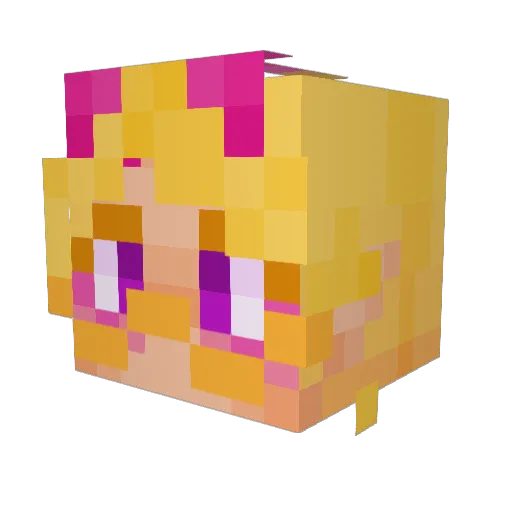 Estelle_V Minecraft avatar head, 3D render