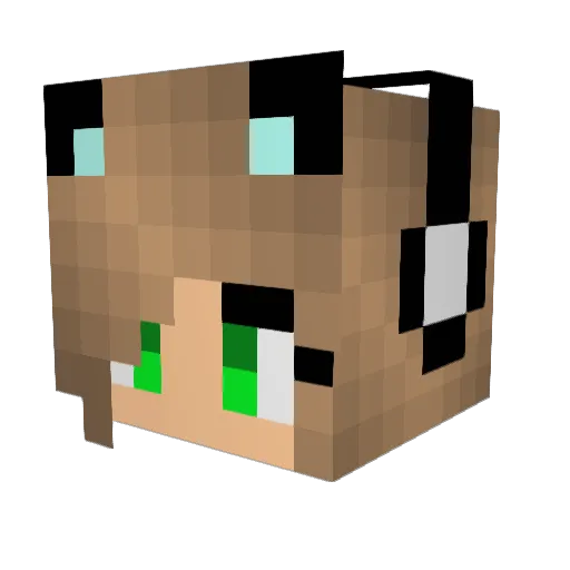 Ester132 Minecraft avatar head, 3D render