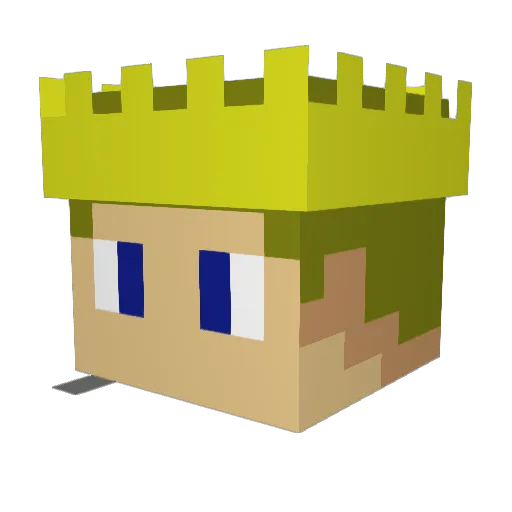 Esterby Minecraft avatar head, 3D render