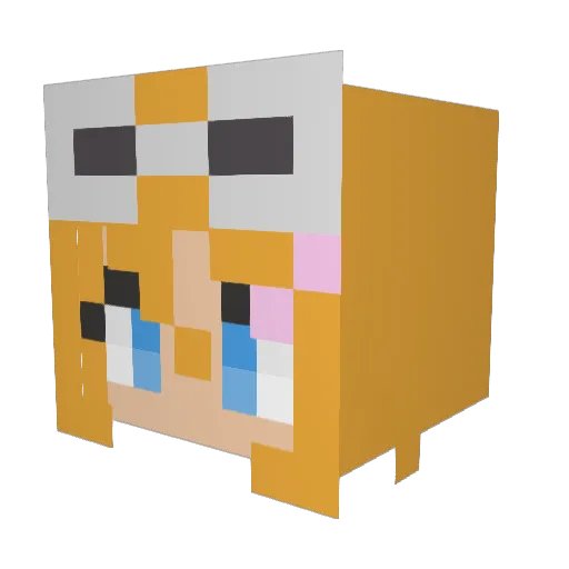 Esterminus Minecraft avatar head, 3D render
