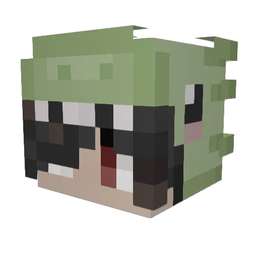 Esther096 Minecraft avatar head, 3D render