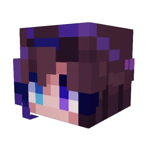 EstherEcho Minecraft avatar head, 3D render