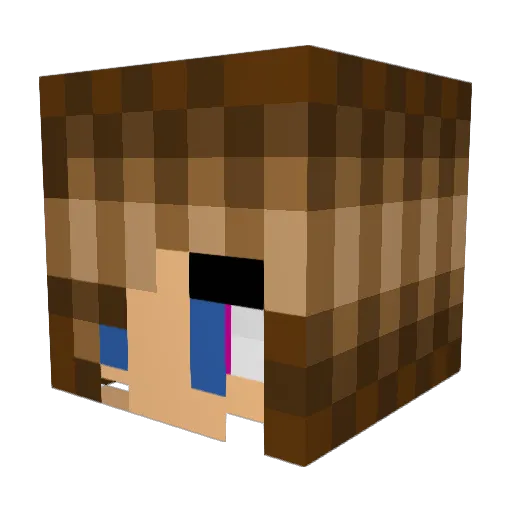 Estherrr123 Minecraft avatar head, 3D render
