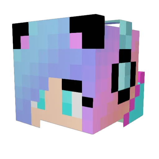 Esthiii02 Minecraft avatar head, 3D render