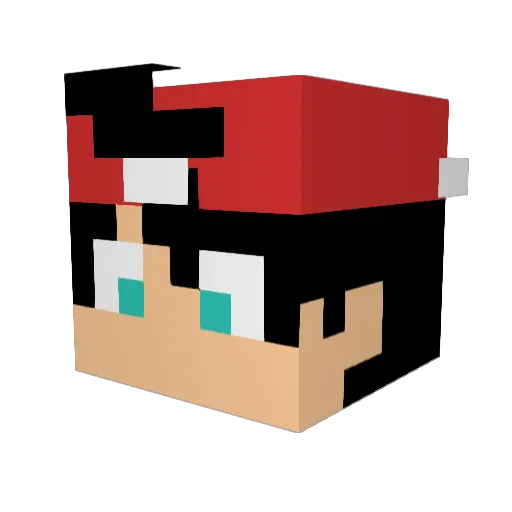 EstiDoTis Minecraft avatar head, 3D render