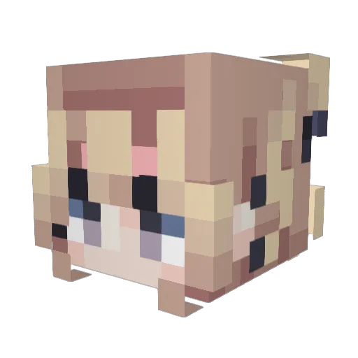 EstiZ Minecraft avatar head, 3D render