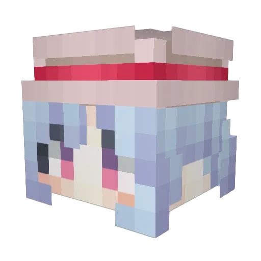 Estiia_ Minecraft avatar head, 3D render