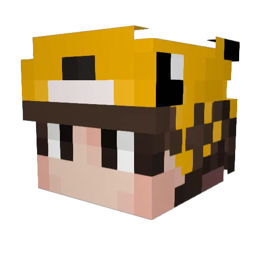 EstiloSENNIN Minecraft avatar head, 3D render