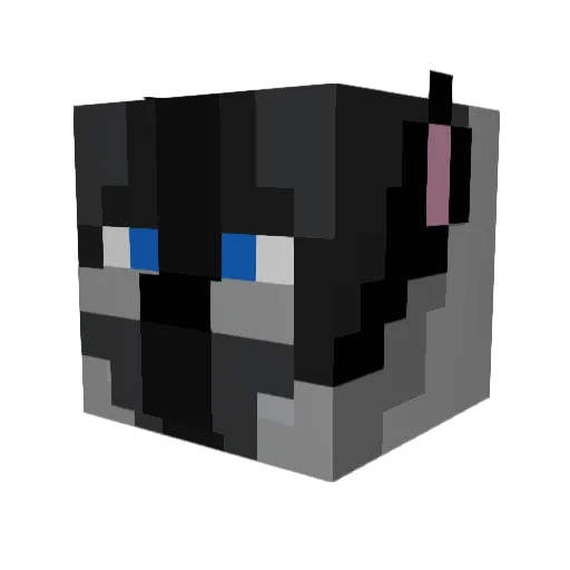 Estix Minecraft avatar head, 3D render