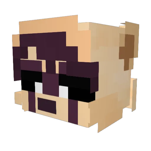 Estnagor Minecraft avatar head, 3D render