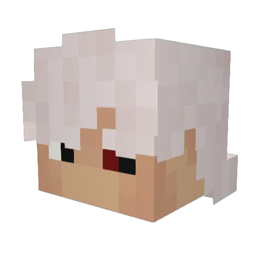 Estodi Minecraft avatar head, 3D render