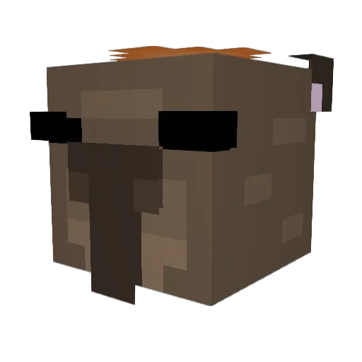 Estragoo Minecraft avatar head, 3D render