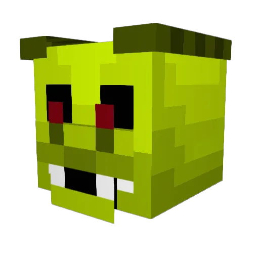 Estragua Minecraft avatar head, 3D render