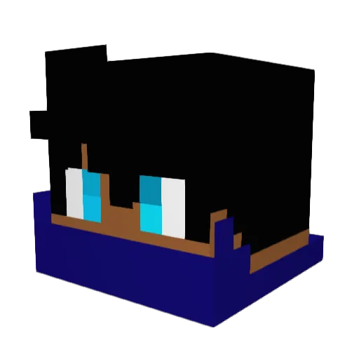 Estras Minecraft avatar head, 3D render