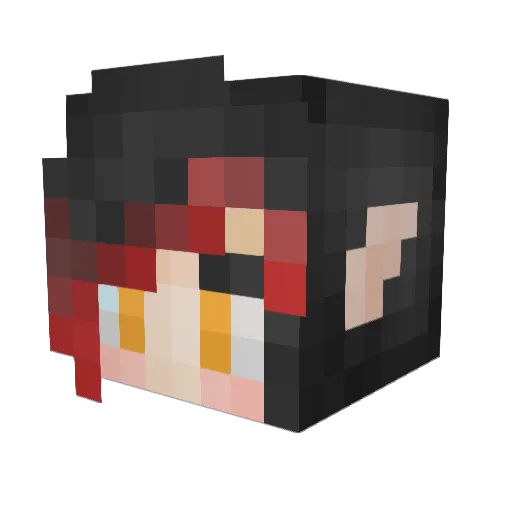 Estrelliameow Minecraft avatar head, 3D render