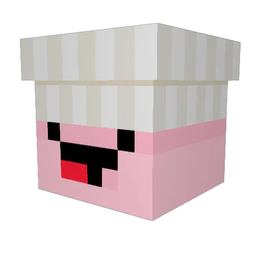 Estroz Minecraft avatar head, 3D render