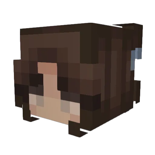 Eszki Minecraft avatar head, 3D render