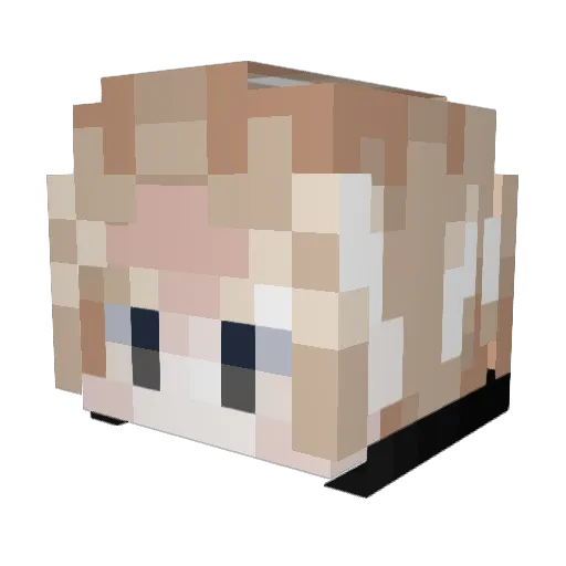EtAuroraAngelus Minecraft avatar head, 3D render