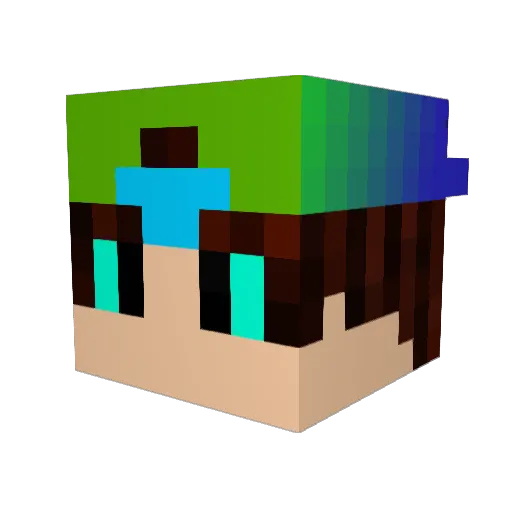 EtDz3kO Minecraft avatar head, 3D render