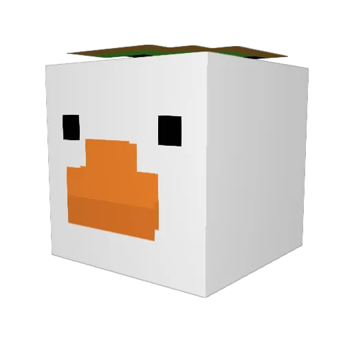EtGoose Minecraft avatar head, 3D render