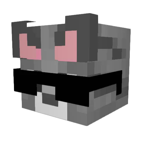 EtLev Minecraft avatar head, 3D render
