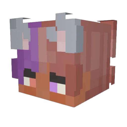 EtaEpsilon Minecraft avatar head, 3D render