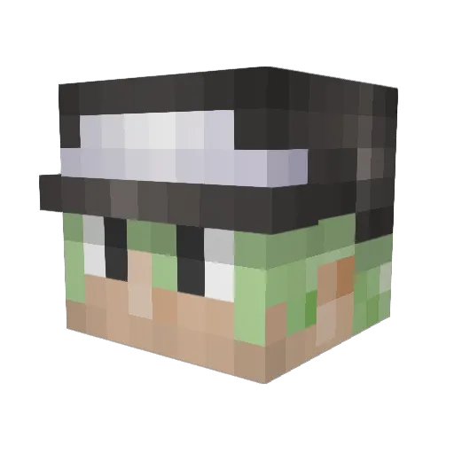 EtaLono Minecraft avatar head, 3D render