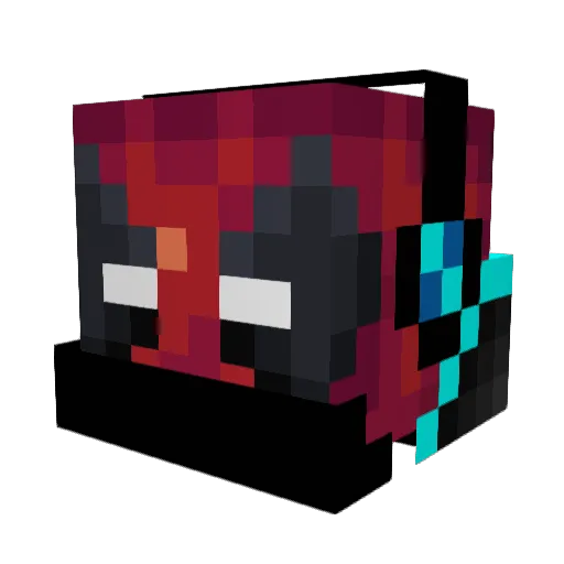 Etafdor Minecraft avatar head, 3D render