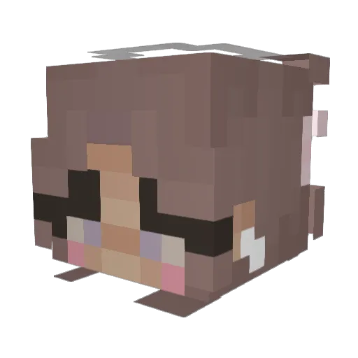 Etainia Minecraft avatar head, 3D render