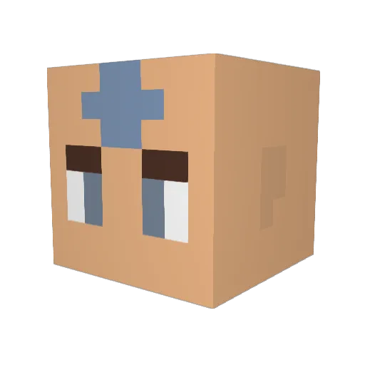 Etallic1021 Minecraft avatar head, 3D render