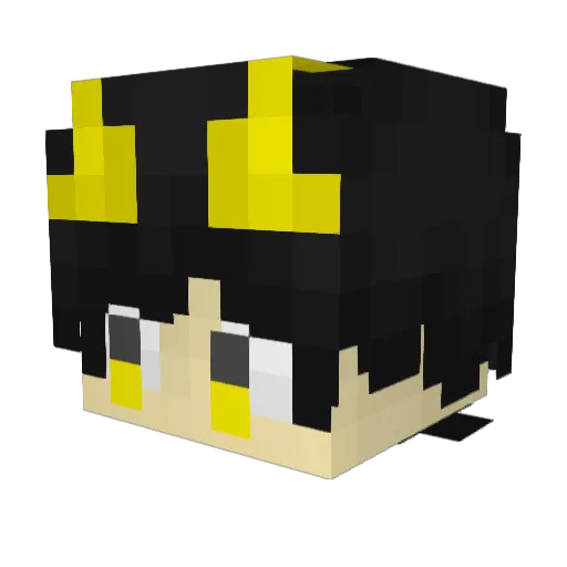 EtananatE Minecraft avatar head, 3D render